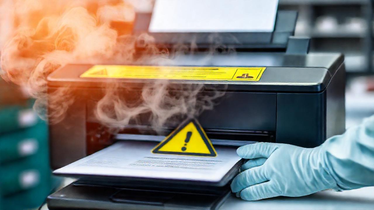 Precaución: vapor, impresora y seguridad