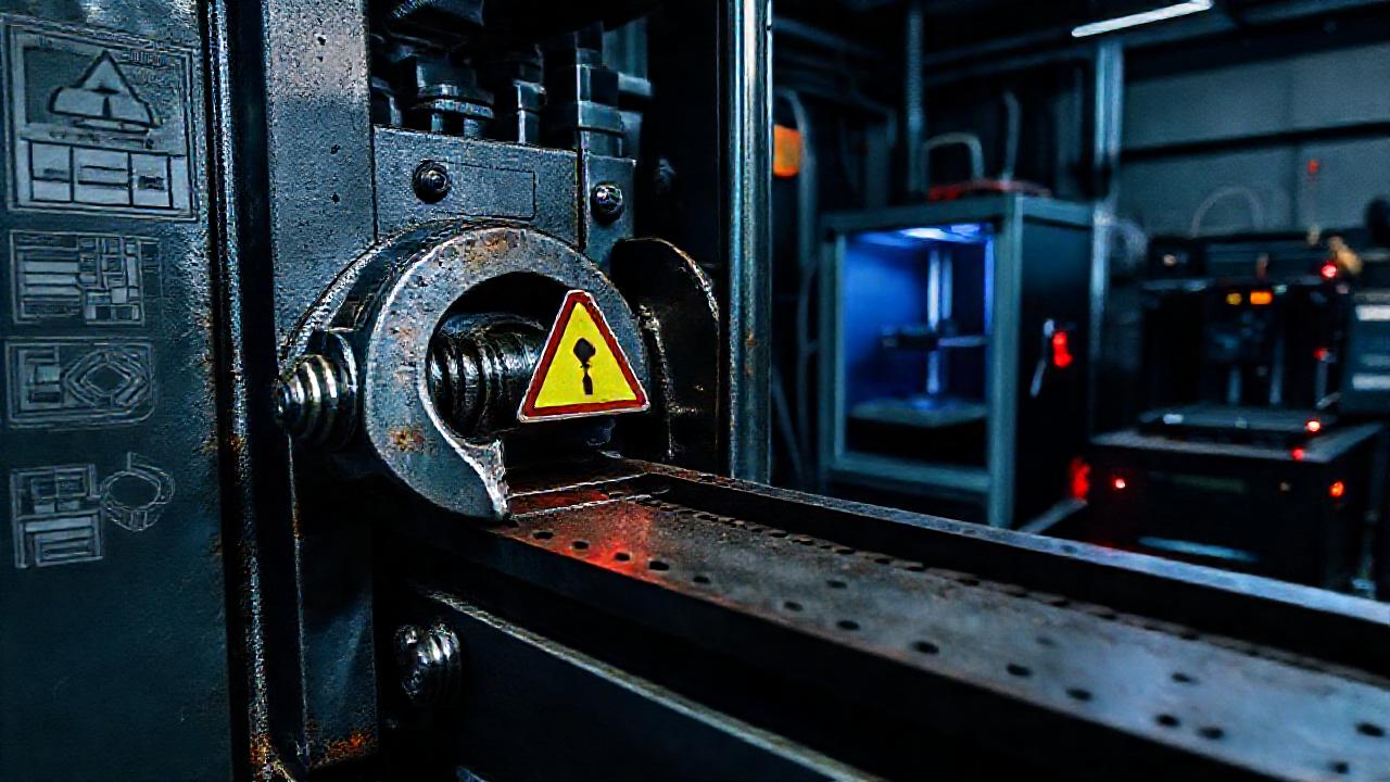 Taller industrial: precisión y advertencia técnica