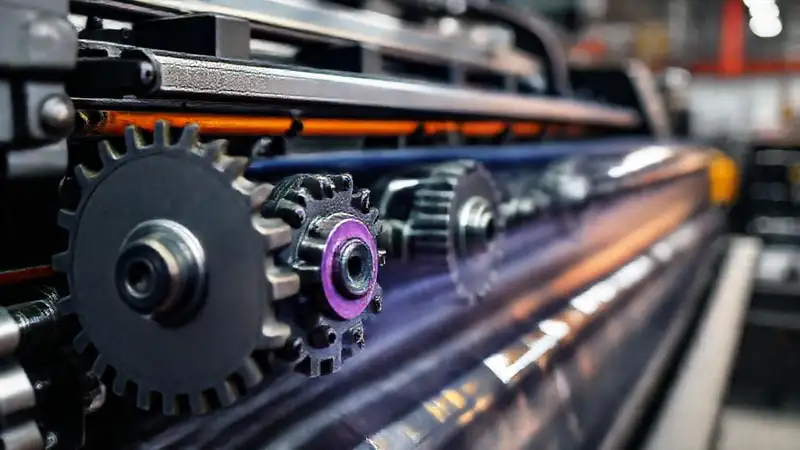 Impresora industrial: detalles vibrantes y precisos