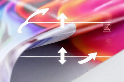 Impresión flexible con distorsión y solución