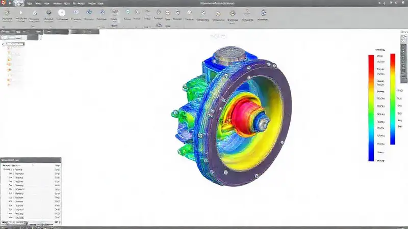 Software 3D muestra componentes mecánicos complejos