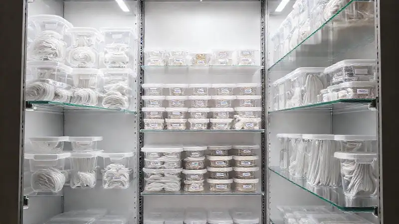 Organización clara y brillante para exhibición