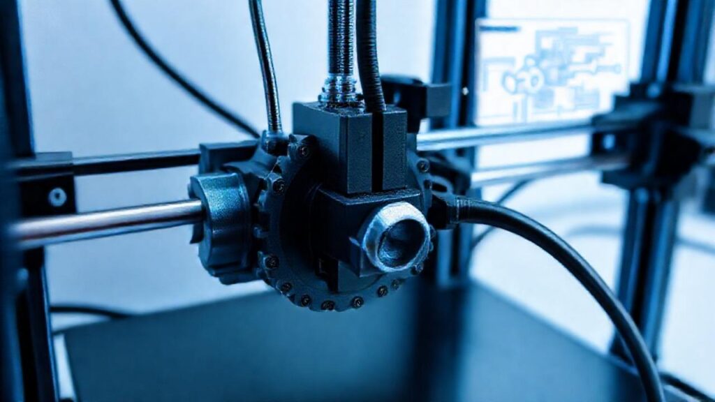 Impresora 3D muestra engranajes detallados