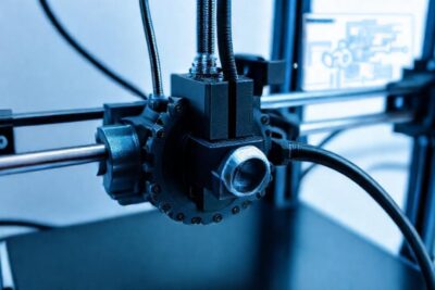 Impresora 3D muestra engranajes detallados