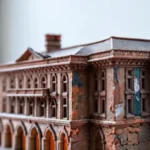 Maqueta arquitectónica detallada y visualmente impactante