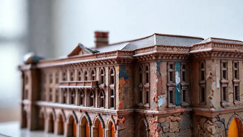 Maqueta arquitectónica detallada y visualmente impactante