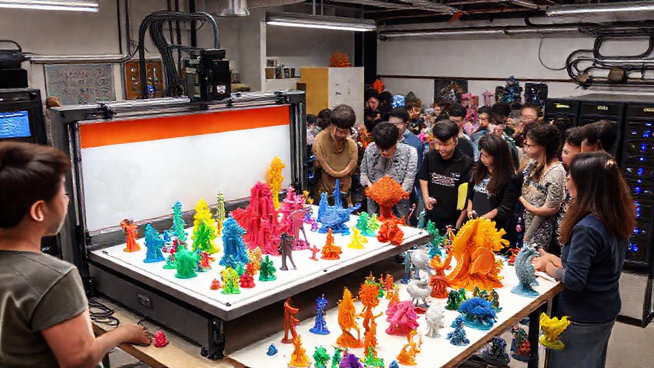 Impresión 3D grande crea arte vibrante
