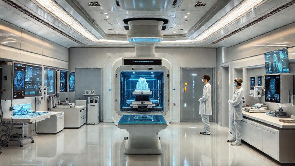 Un laboratorio médico futurista e innovador