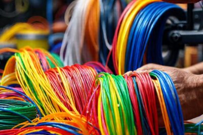 Manos crean color con filamento reciclado