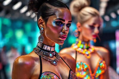 Moda futurista y tecnológicamente avanzada