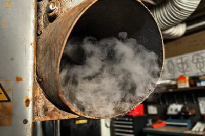 Tubería de ventilación deteriorada