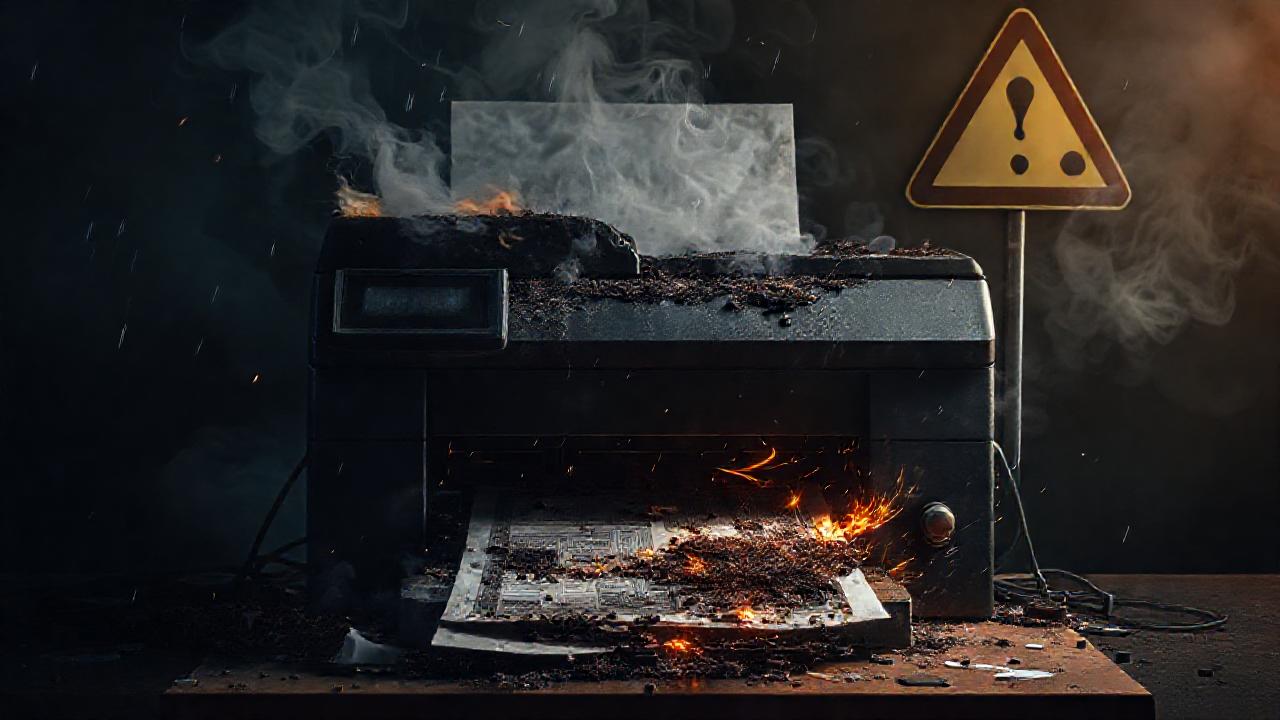 Impresora: incendio, daño y peligro