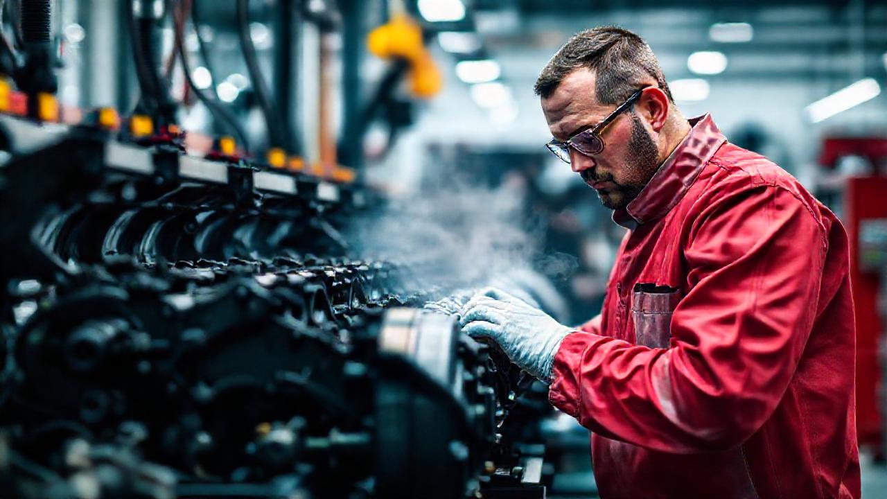 Técnico imprime piezas automotrices en taller