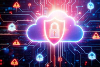 Protección digital en red abstracta