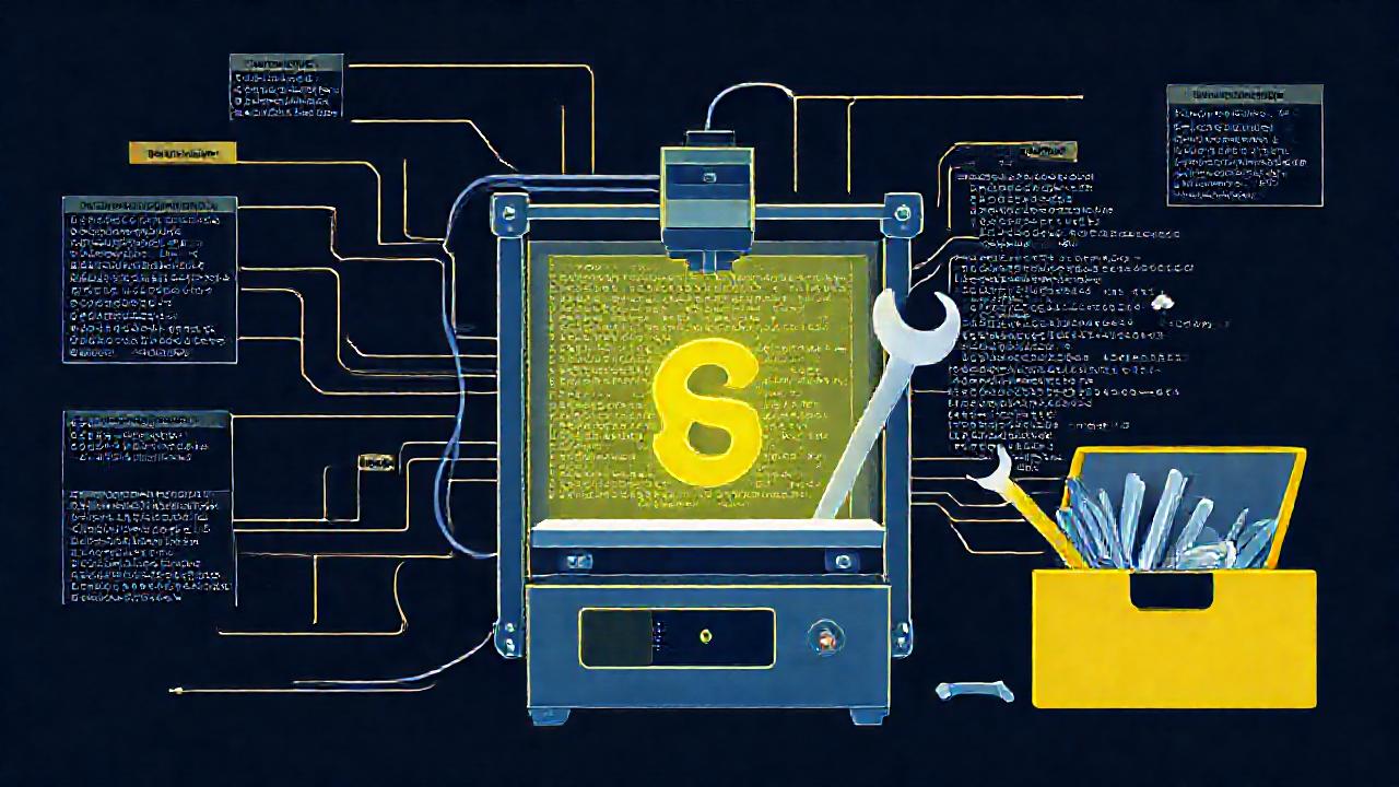Impresora 3D: ilustración técnica precisa