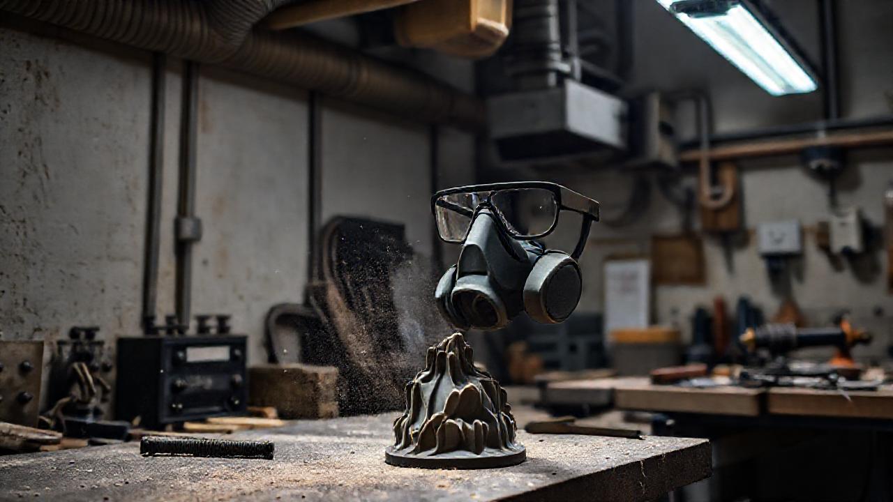 Fotografía realista de un taller limpio