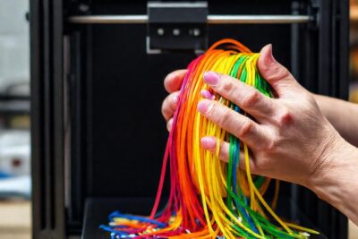 Se recicla plástico colorido en 3D