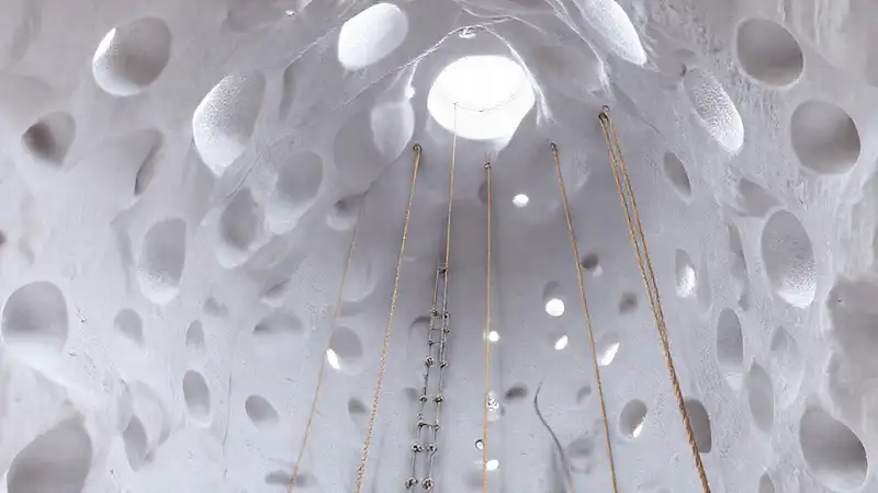 Modelo 3D: interior de escalada preciso
