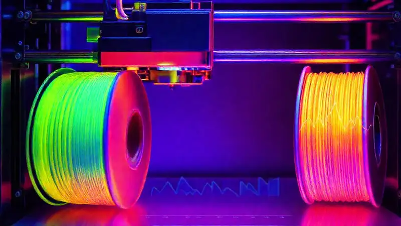 Impresión 3D muestra gradientes de color