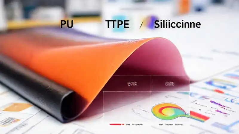 Comparación visual de materiales flexibles técnicos