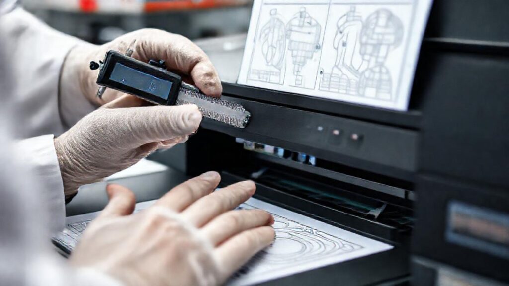 El técnico calibró el sensor con precisión