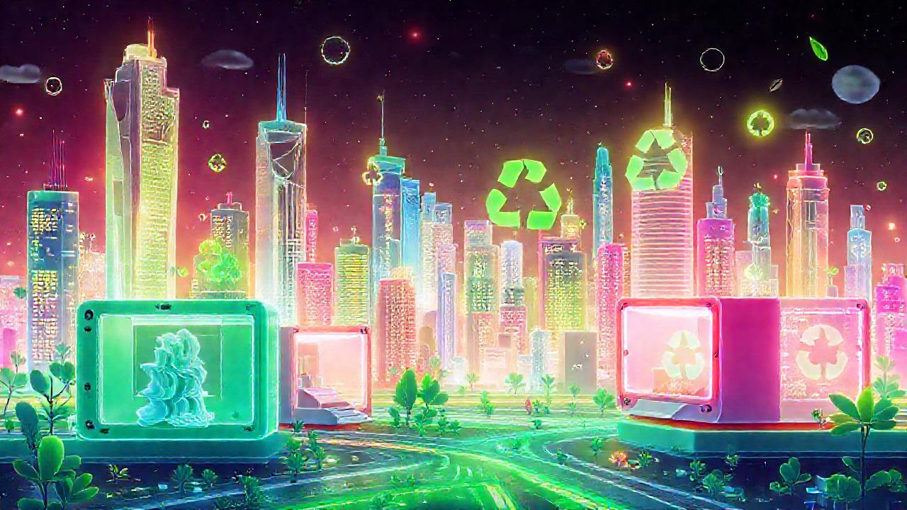 Ciudad futurista, sostenible y optimista
