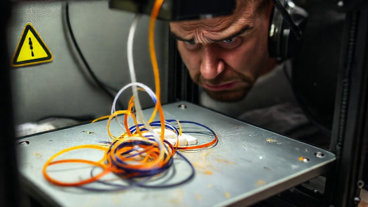 Impresión 3D fallida, frustración y caos