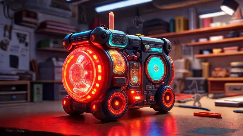 Diseño de juguete 3D con luz brillante