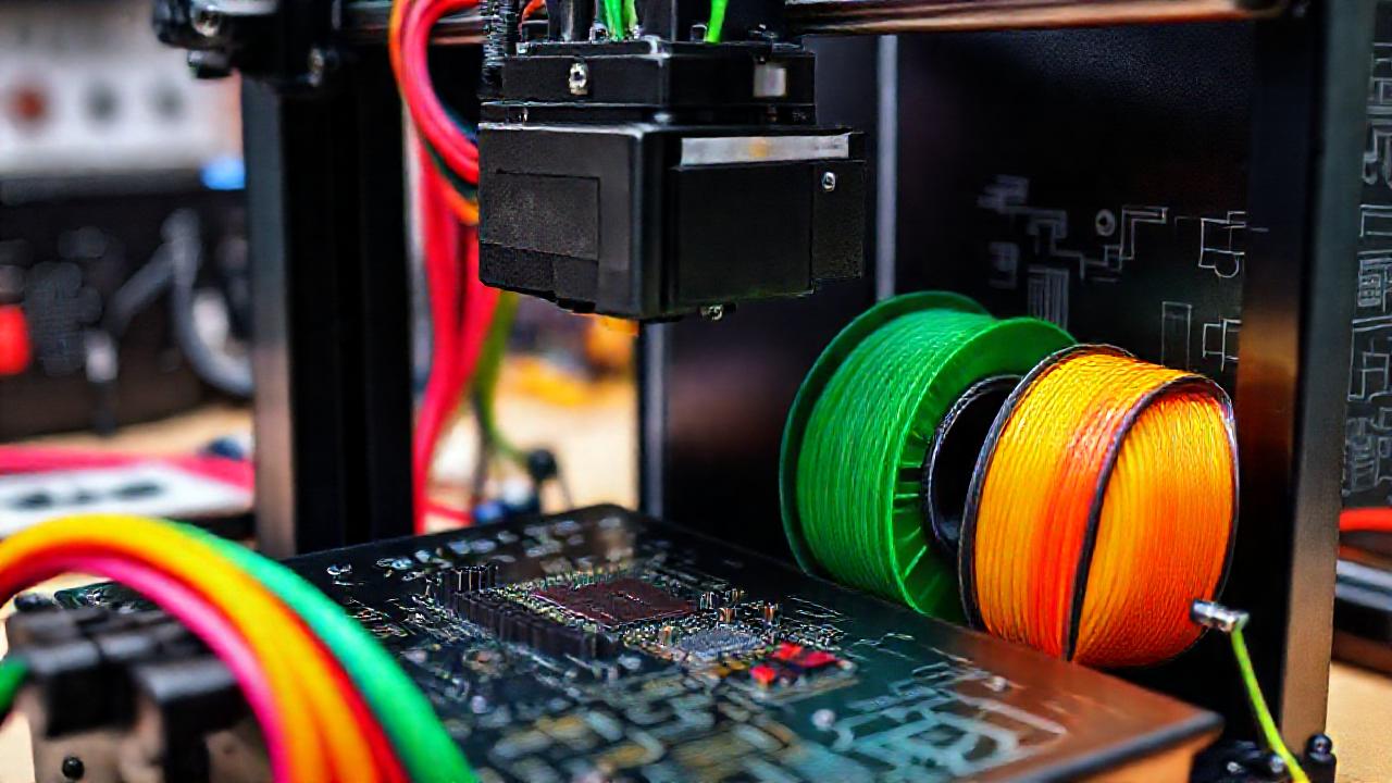 Impresión 3D moderna y colorida