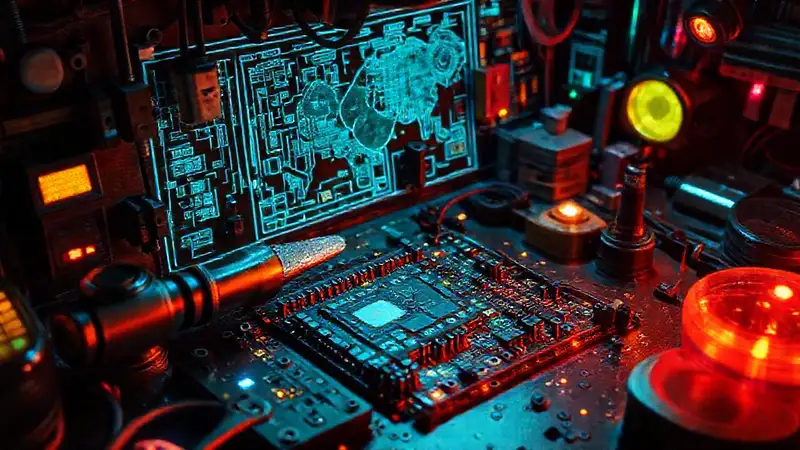 Reparación cibernética: luces y circuitos rotos