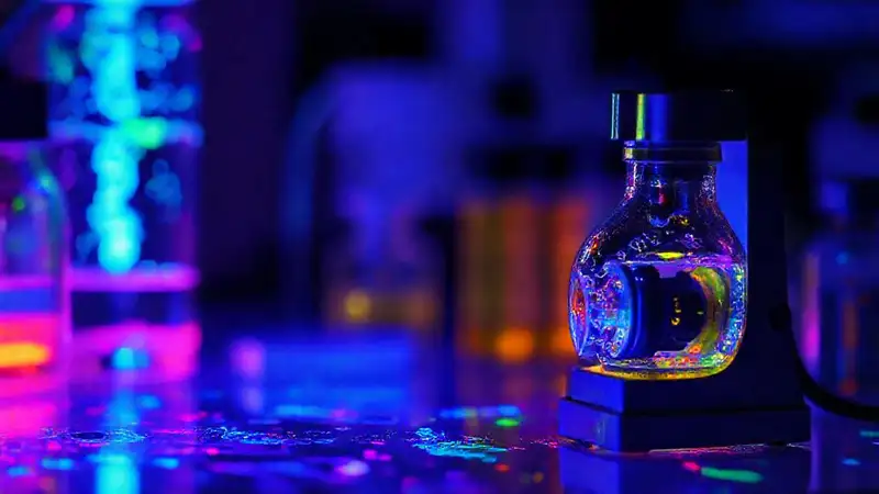 Resina detallada: luz ultravioleta y macro