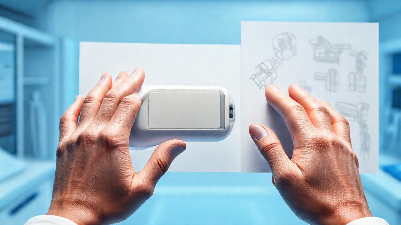 Maqueta ergonómica, manos en interacción