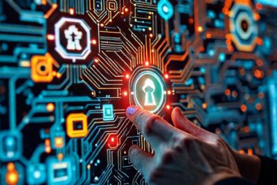 Interfaz digital futurista para programación