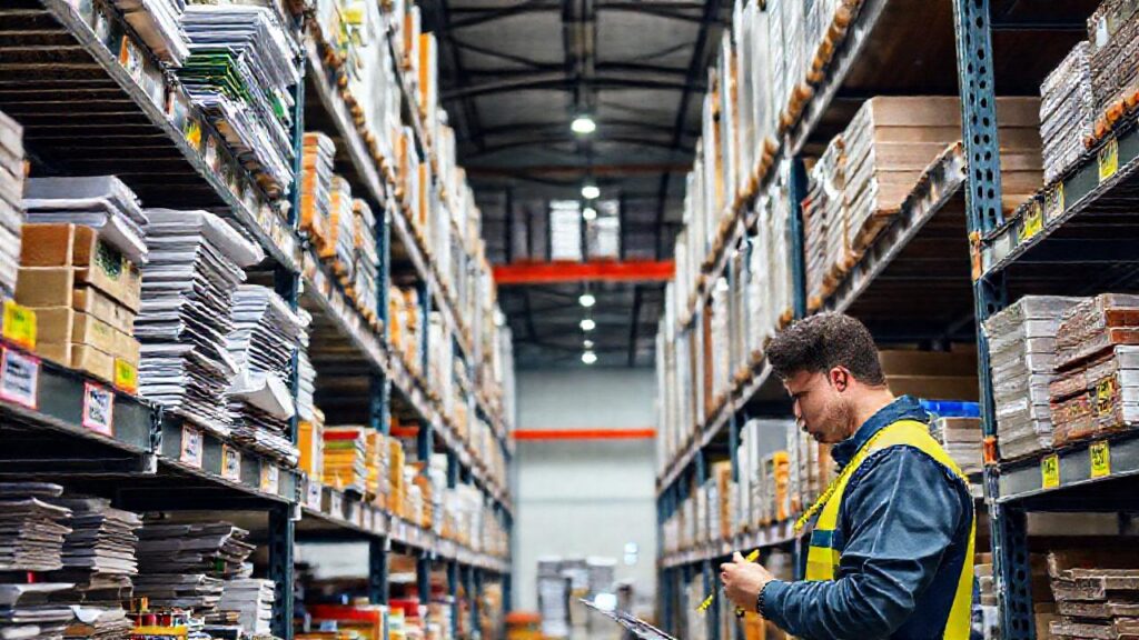 El almacén es un espacio de trabajo organizado