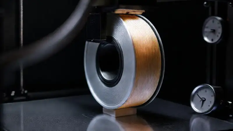 Impresora 3D con diseño técnico detallado