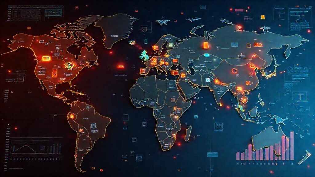 Mapa global de envío y logística