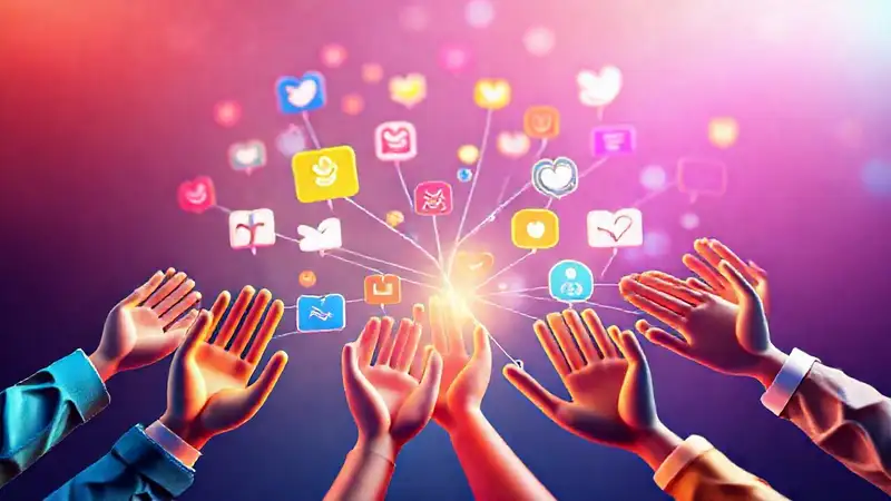 Redes sociales vibrantes conectan optimismo