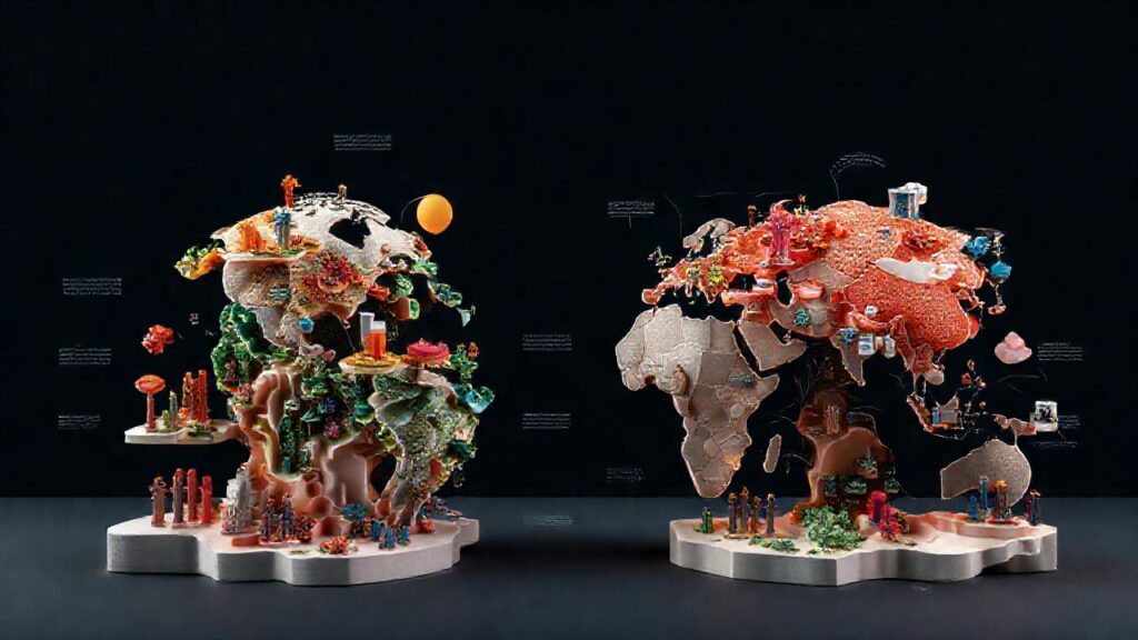 Diseños globales visuales y conceptuales complejos