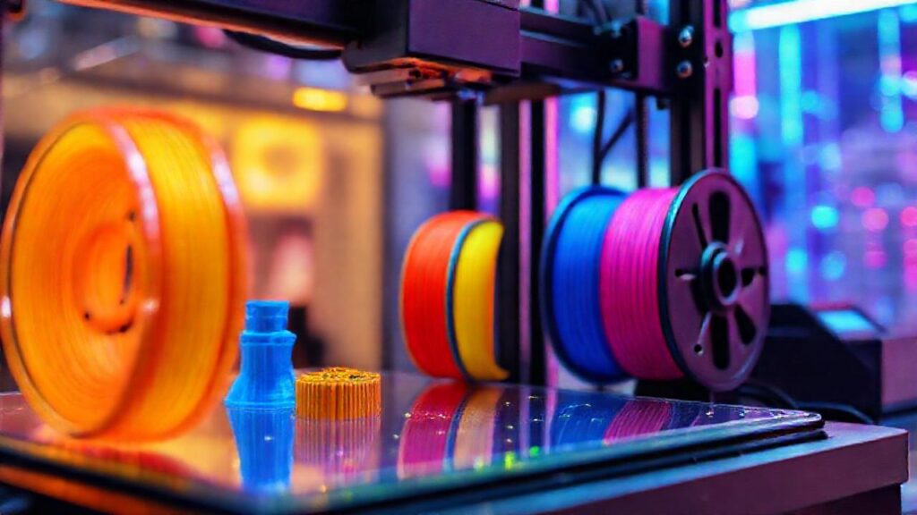 Impresión 3D: tecnología futurista y colorida