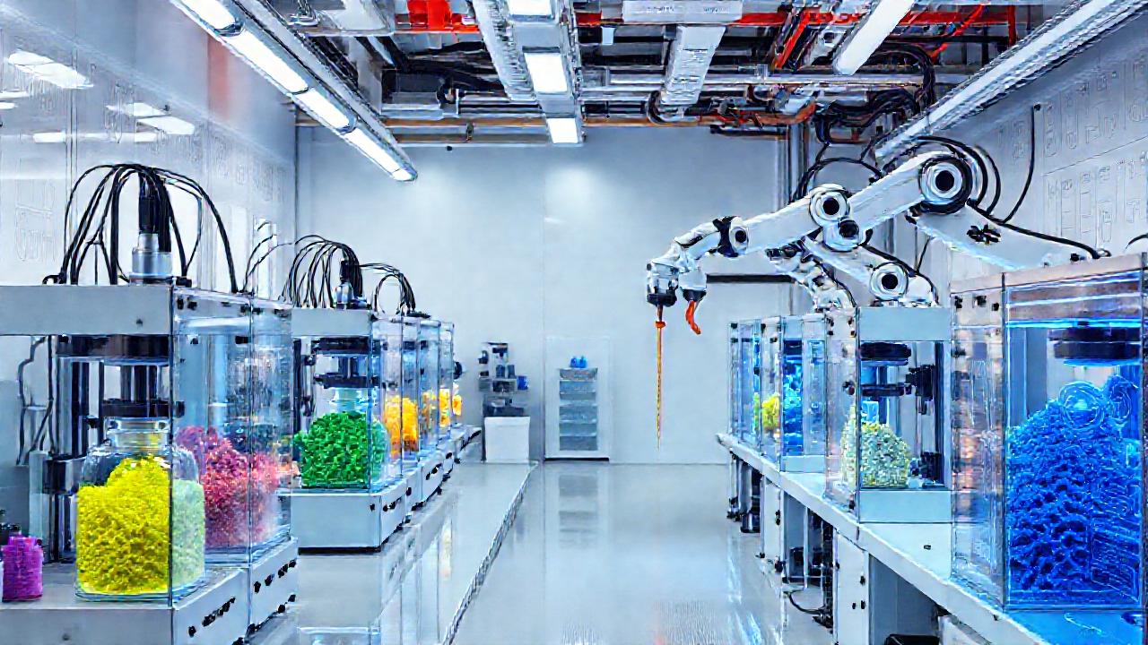 Laboratorio futurista: innovación y eficiencia robótica