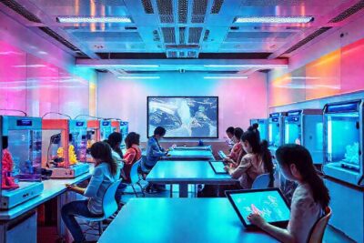 Aula futurista: aprendizaje digital e innovador