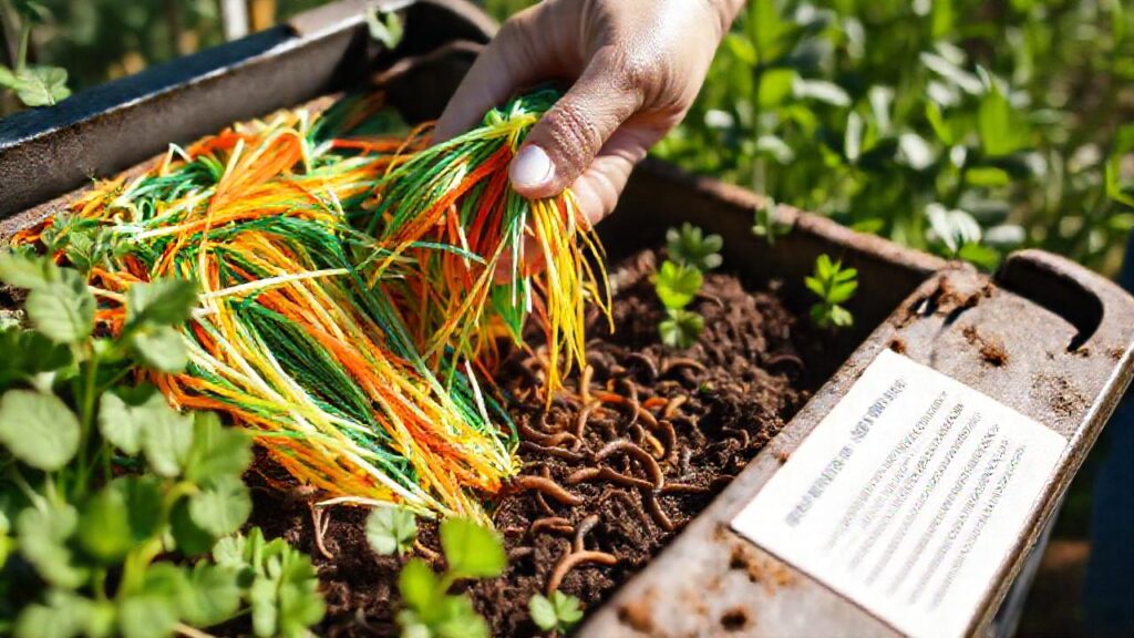 Compostaje sostenible con plantas y tierra