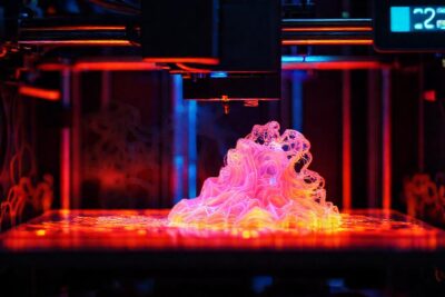 Impresora 3D futurista crea diseños complejos