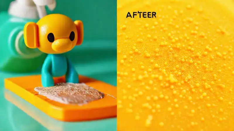 El juguete impreso en 3D se limpia