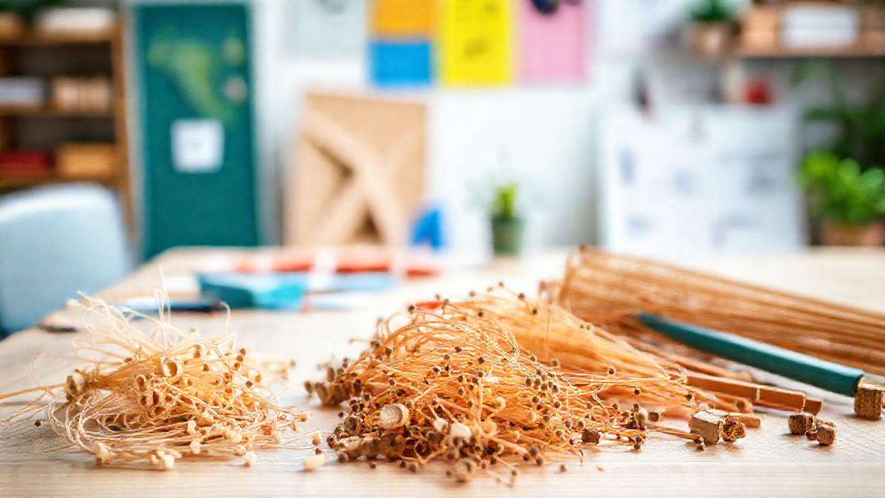 Diseño sostenible con materiales diversos y colores