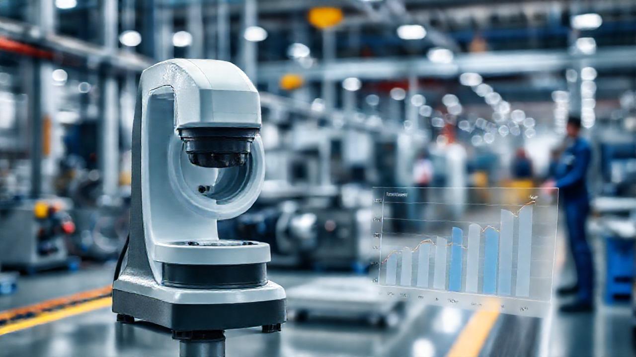 Escáner industrial analiza maquinaria compleja