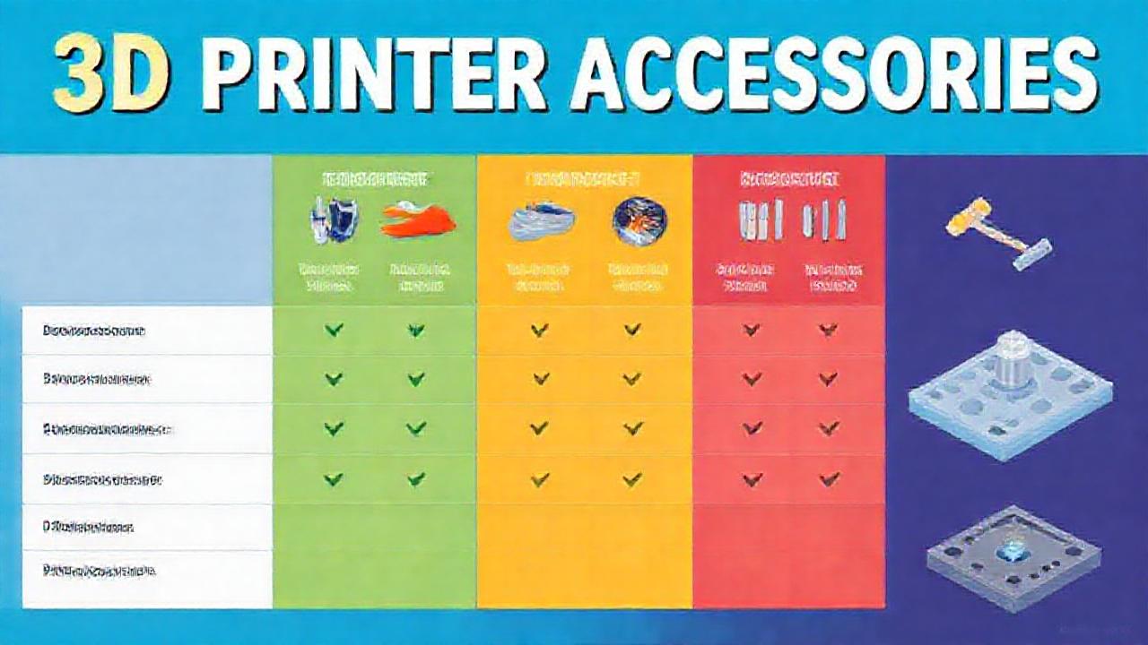 Accesorios de impresión 3D: comparación visual
