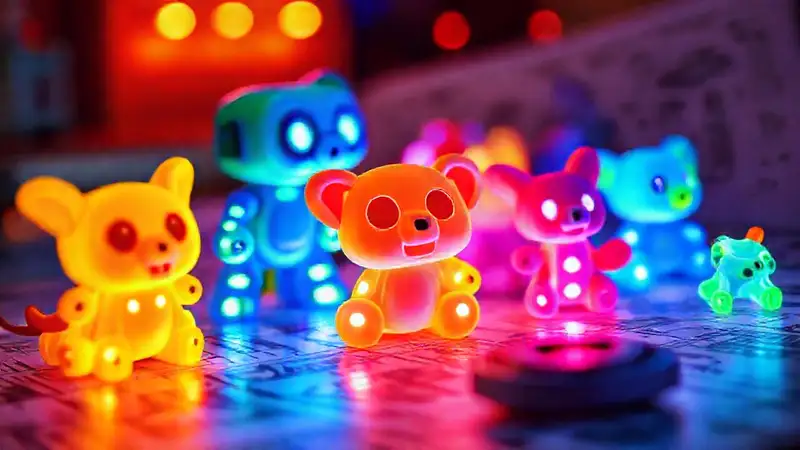 Juguetes 3D con diseño moderno y brillante
