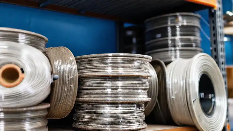 Spools organizados brillan en almacén