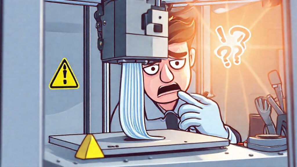 Impresora 3D bloqueada: técnico frustrado